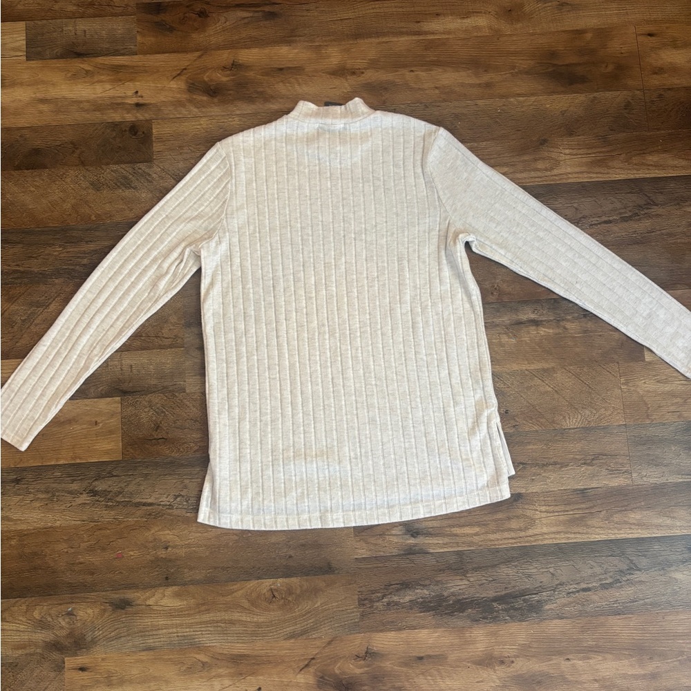 Matty M Light Gray Ribbed Sweater - Picture 3 of 6